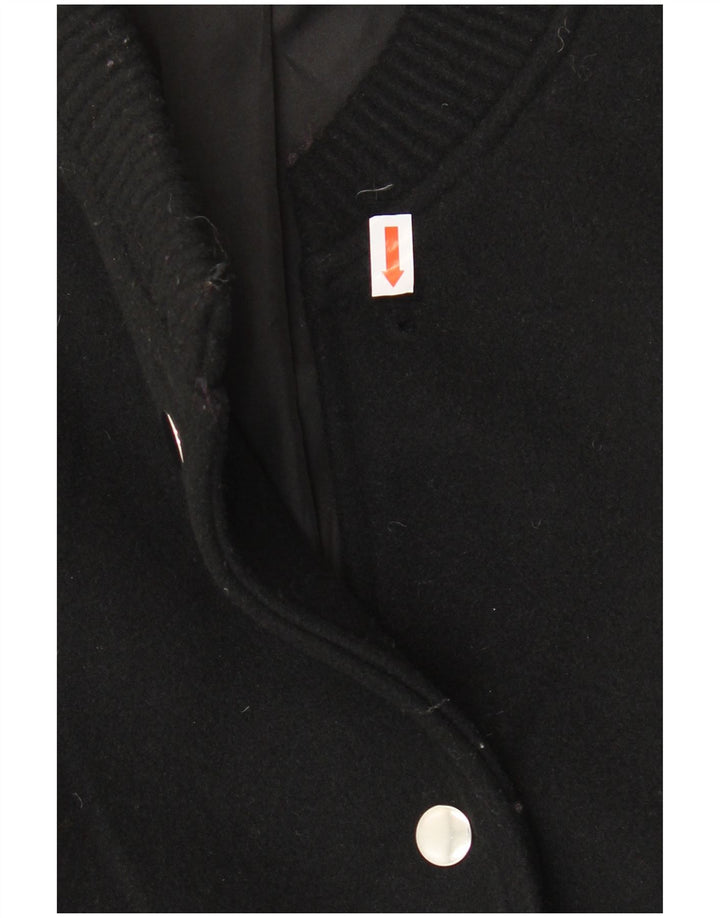 Giubbotto bomber corto oversize da donna ZARA UK 10 piccolo poliestere nero