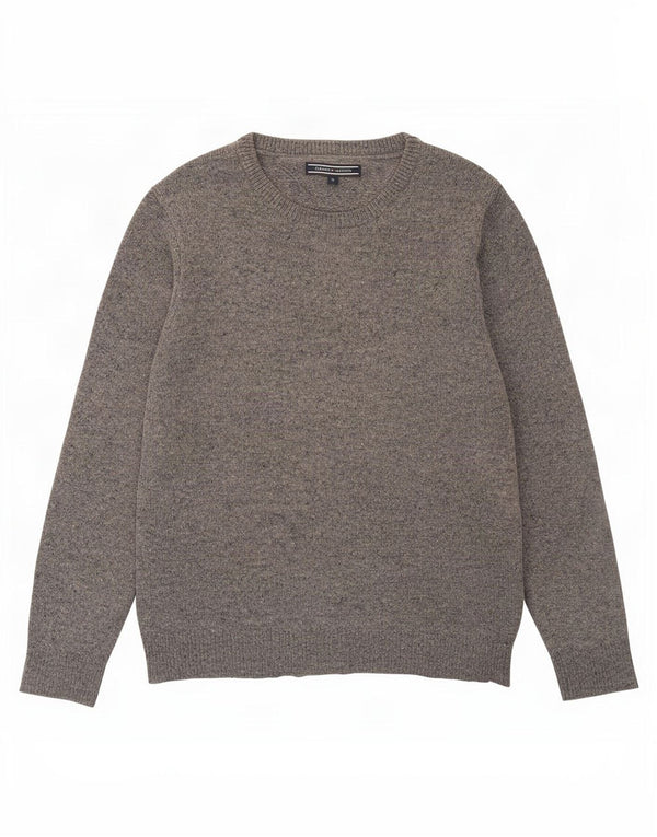 Maglione maglione girocollo da uomo Tommy Hilfiger Lana d'agnello screziata grigio medio