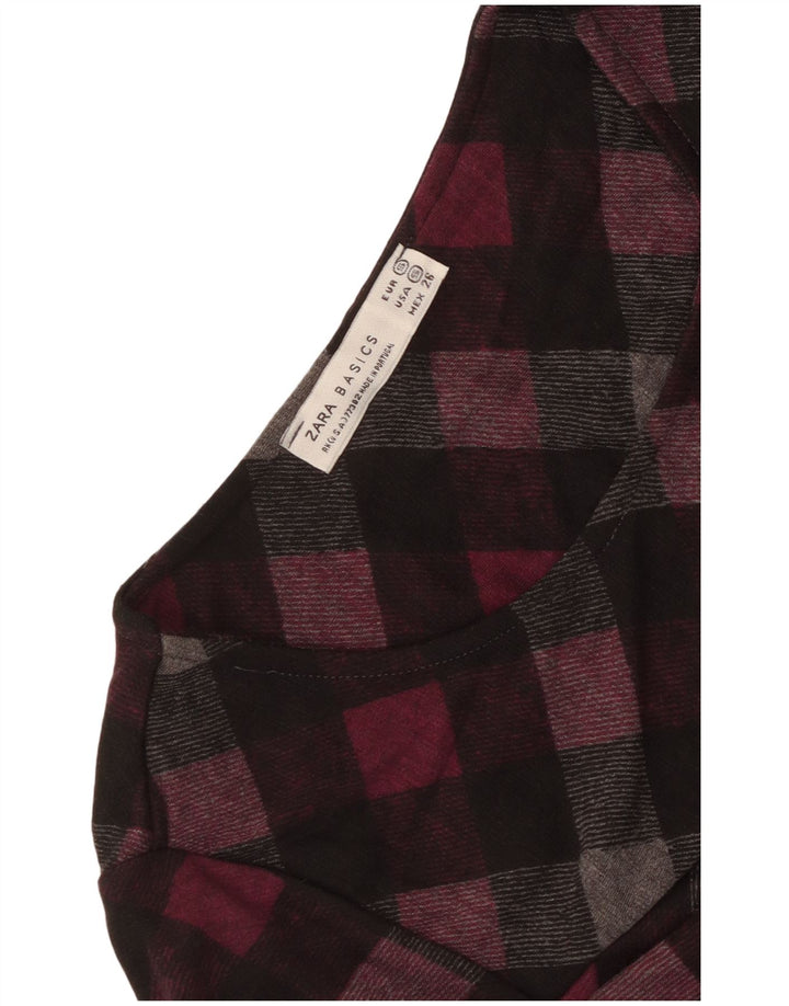 Abito a trapezio da donna Zara UK 8 piccoli quadri multicolori