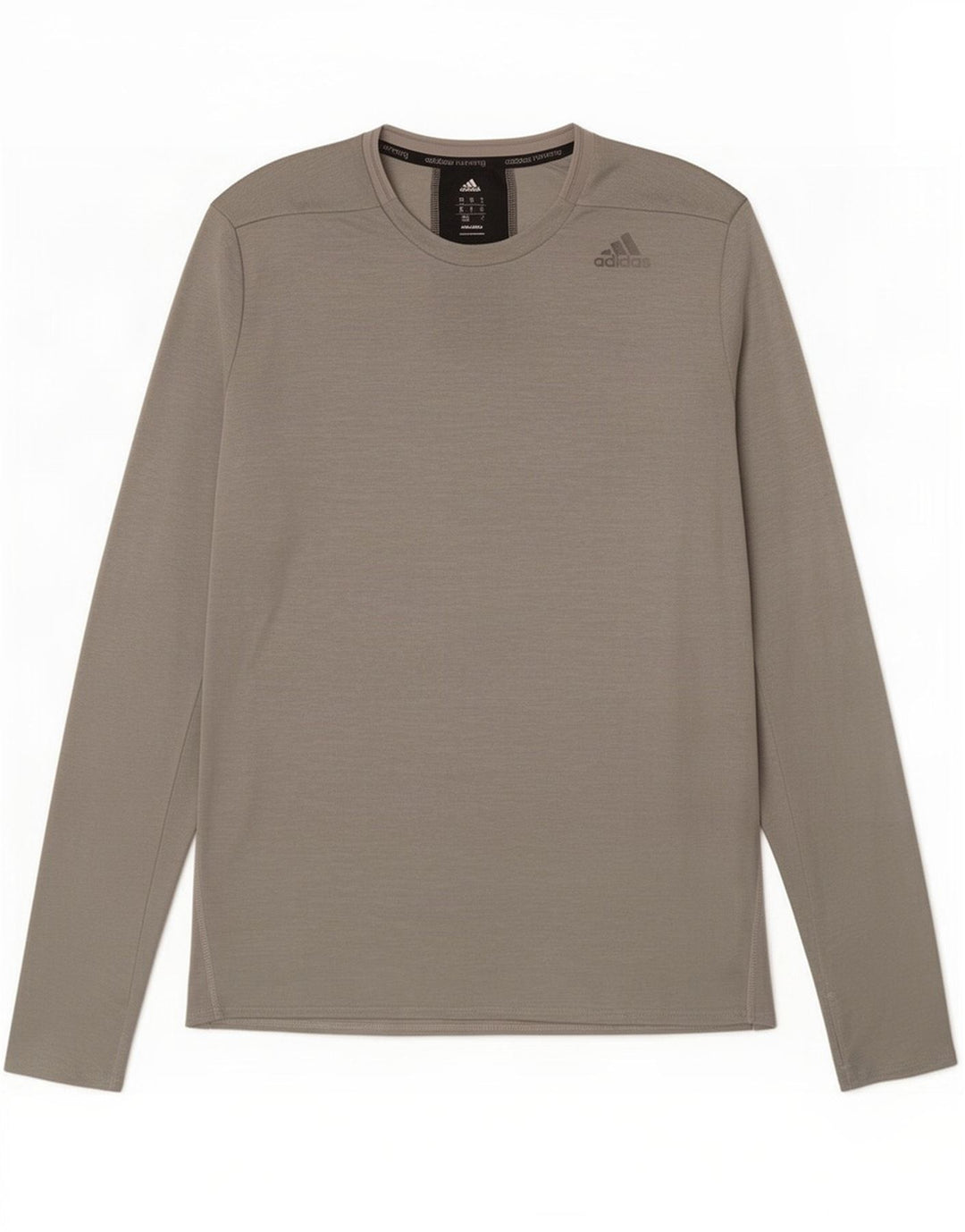 Top Adidas Supernova da uomo a maniche lunghe grigio medio chiazzato