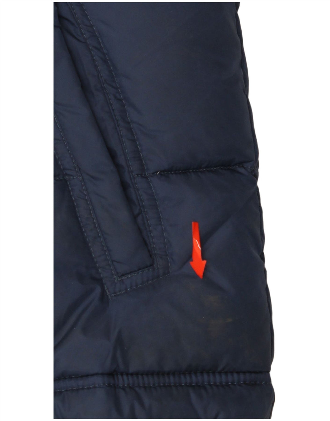 Gilet imbottito con cappuccio per ragazzi BENETTON 11-12 anni 2XL Blu Navy Poliammide