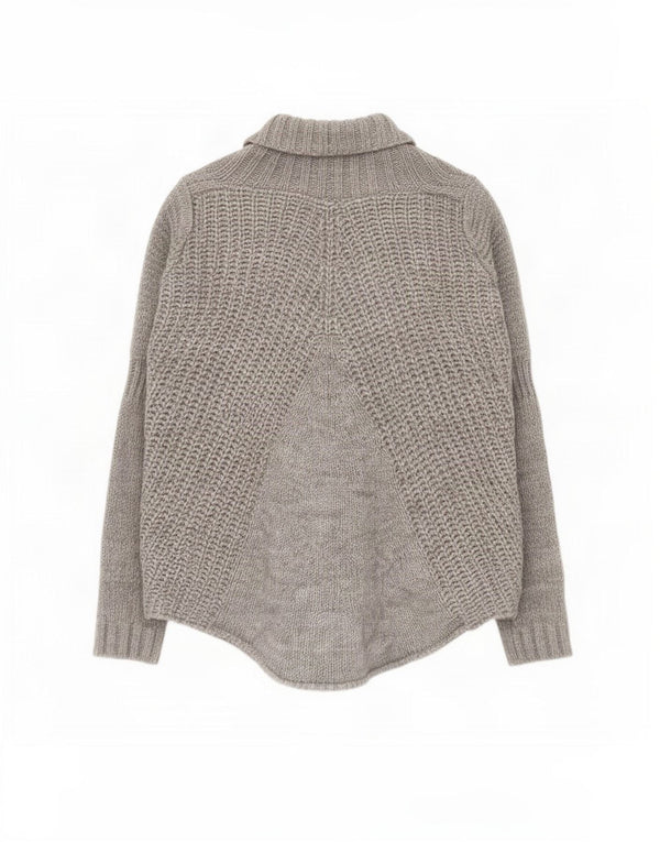 Oasis Womens Open Cardigan Sweater UK 4 XS Grey Acrylic