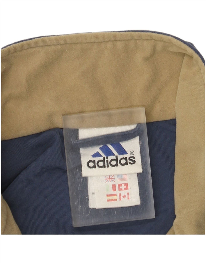 Giacca da ginnastica da uomo in velluto Adidas UK 40/42 Medium Navy Blu Poliestere