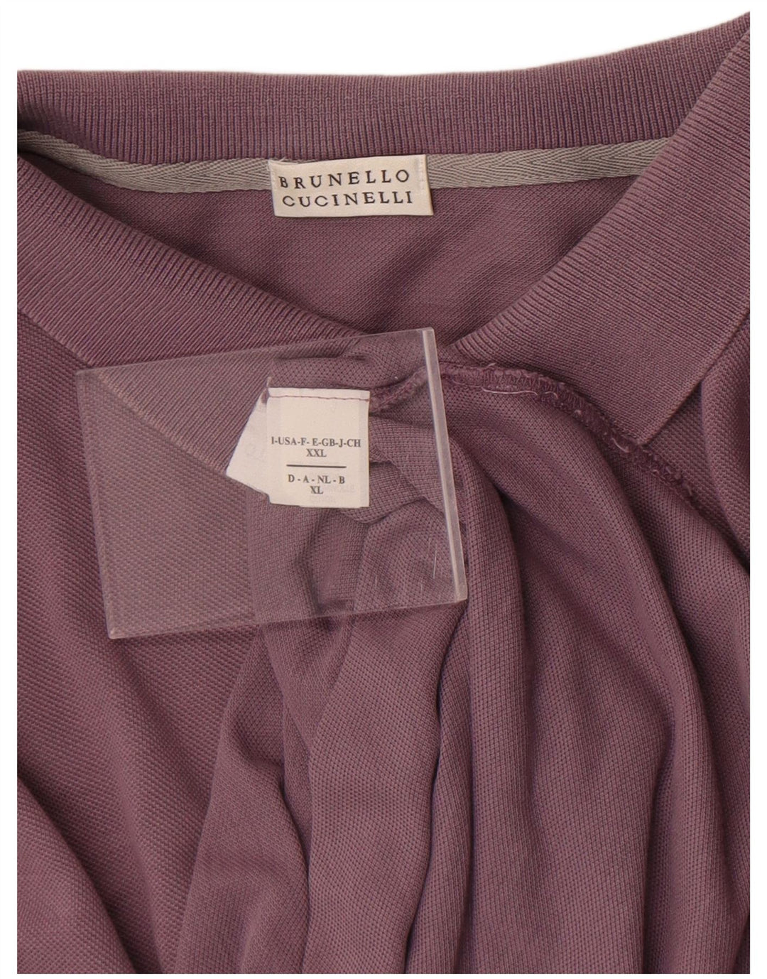 Polo Uomo Brunello Cucinelli XL Viola Cotone Classica