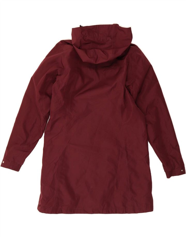 HELLY HANSEN Womens Hooded Raincoat UK 16 Large Burgundy Polyester Vintage Helly Hansen and Second-Hand Helly Hansen from Messina Hembry 