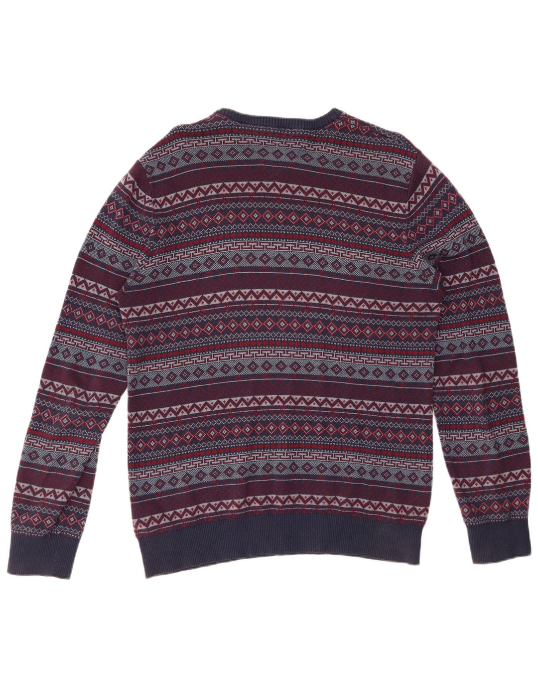 TOMMY HILFIGER Maglione maglione girocollo da uomo medio blu navy Fair Isle