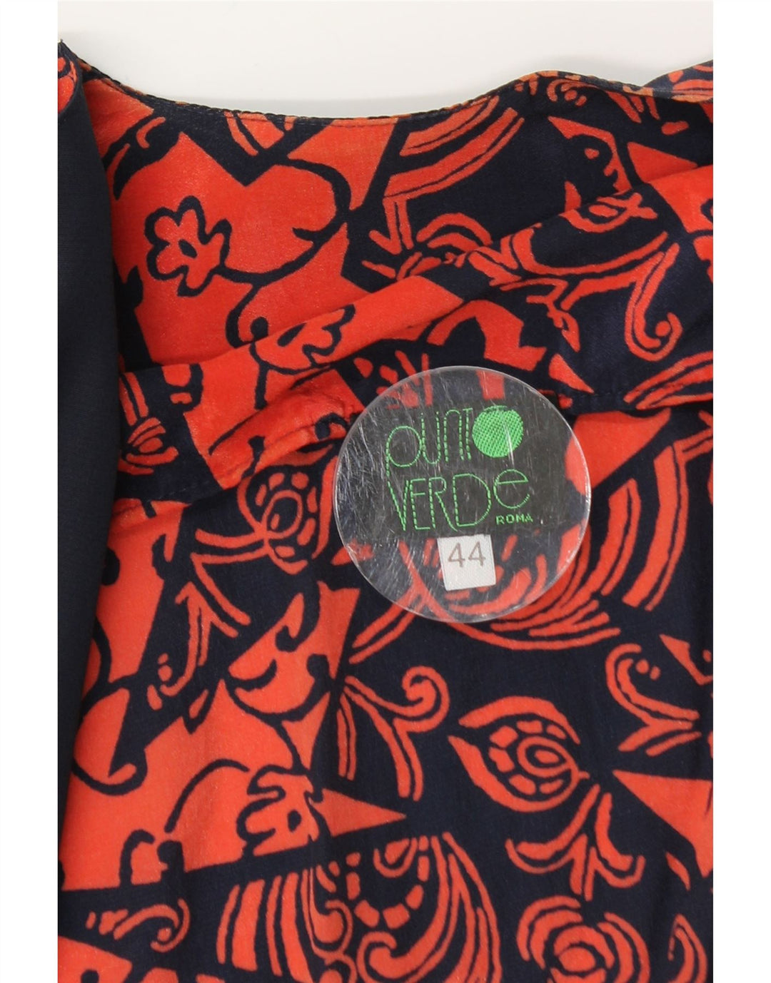 Top cardigan da donna vintage IT 44 Seta floreale rossa media