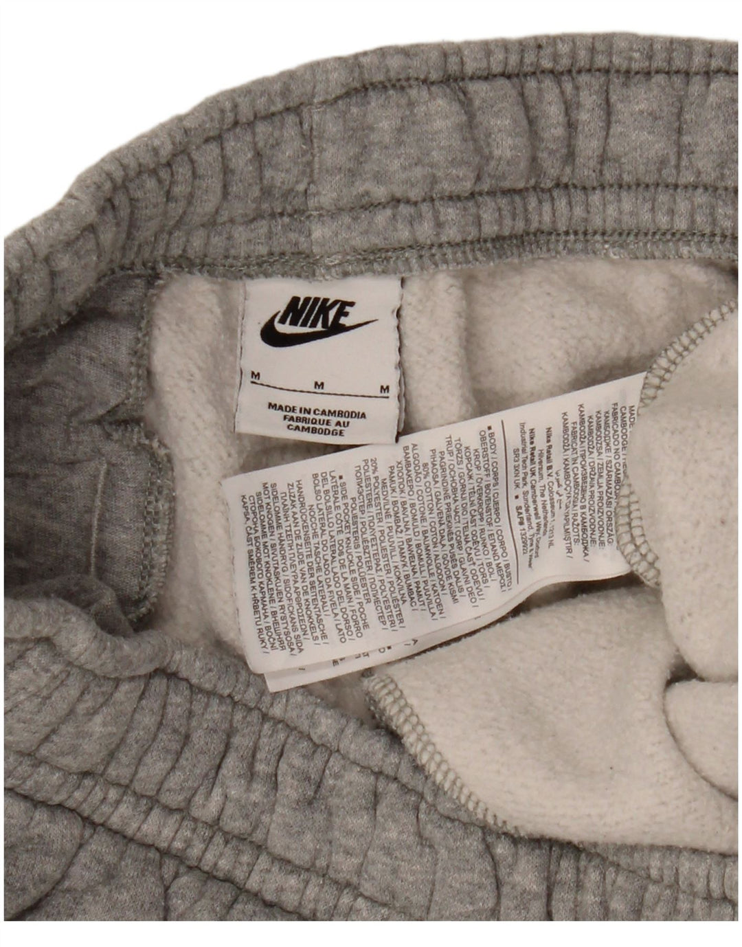 Pantaloni da tuta da uomo NIKE Joggers medi W30 L27 cotone grigio