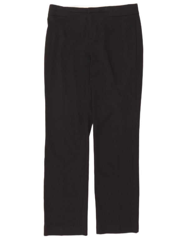Pantaloni casual dritti da donna Marks & Spencer UK 12 medi W33 L33 neri