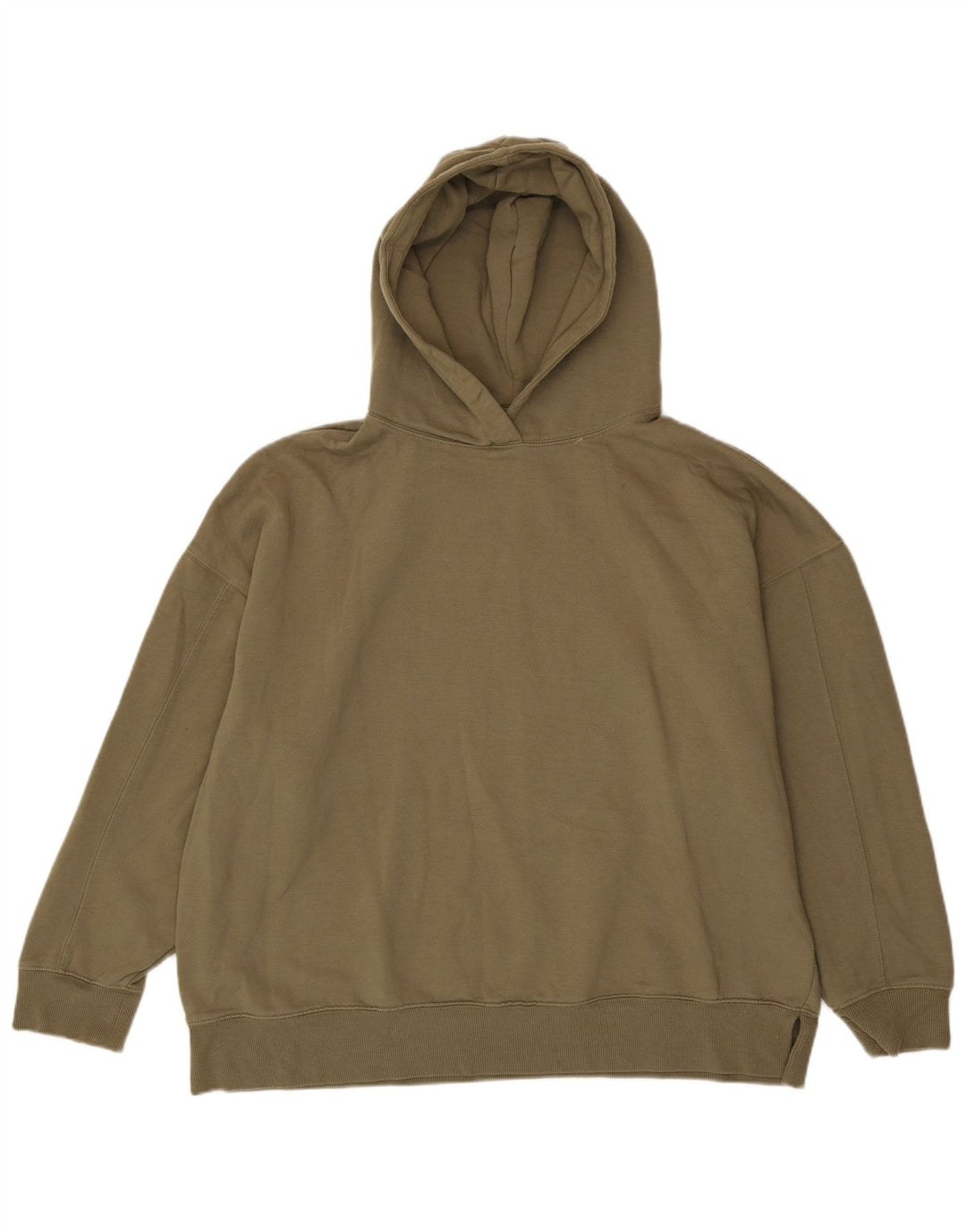Topshop Maglione oversize con cappuccio da donna UK 12/14 Poliestere kaki medio