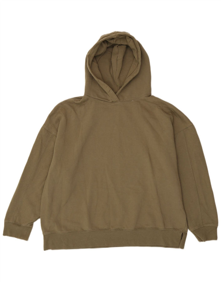 Topshop Maglione oversize con cappuccio da donna UK 12/14 Poliestere kaki medio