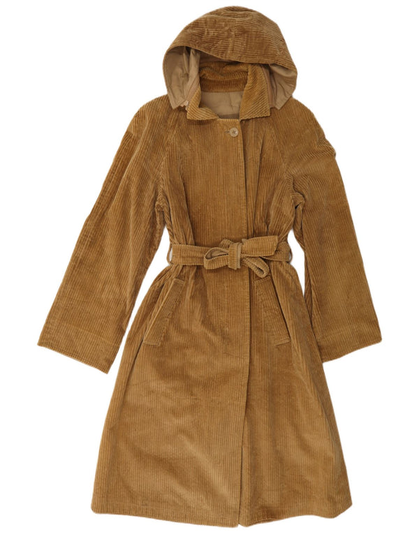 Cappotto reversibile con cappuccio da donna vintage UK 14 Beige medio