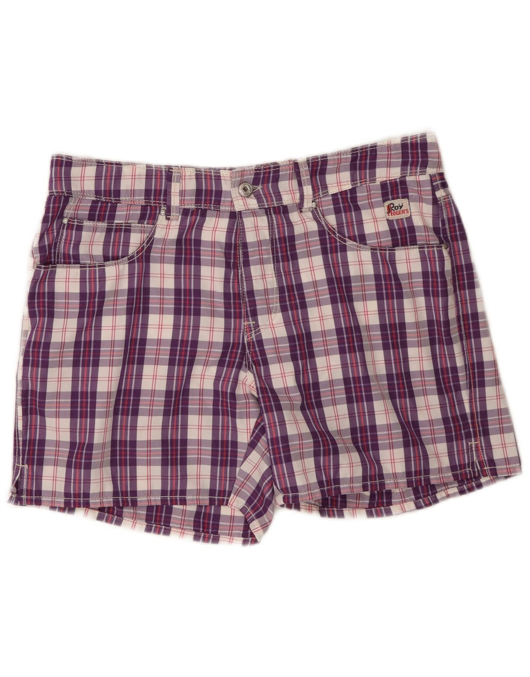 Pantaloncini da bagno da donna Roy Rogers W34 Large Purple Check in poliammide