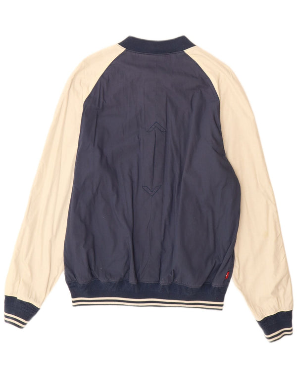 Giacca bomber da uomo Levi's UK 38 cotone color block blu navy medio
