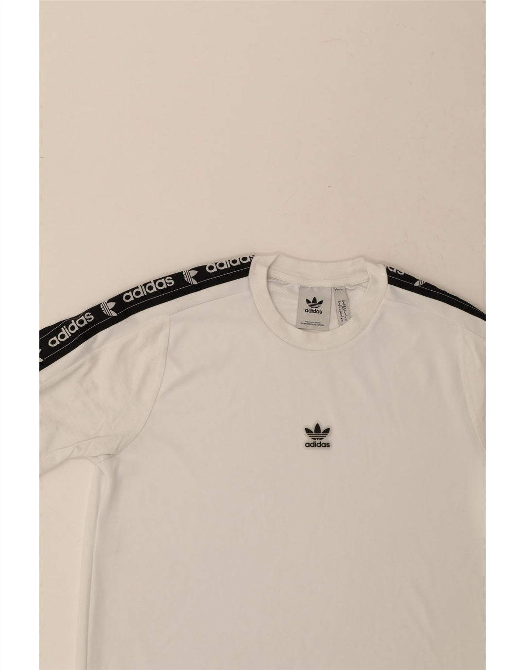 ADIDAS Mens Graphic T-Shirt Top Small White Colourblock Polyester Vintage Adidas and Second-Hand Adidas from Messina Hembry 