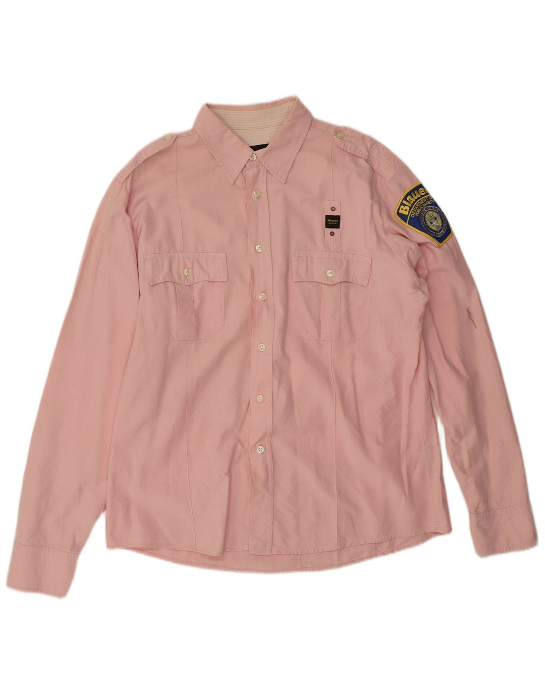 Camicia Militare Uomo Blauer 2XL Cotone Rosa