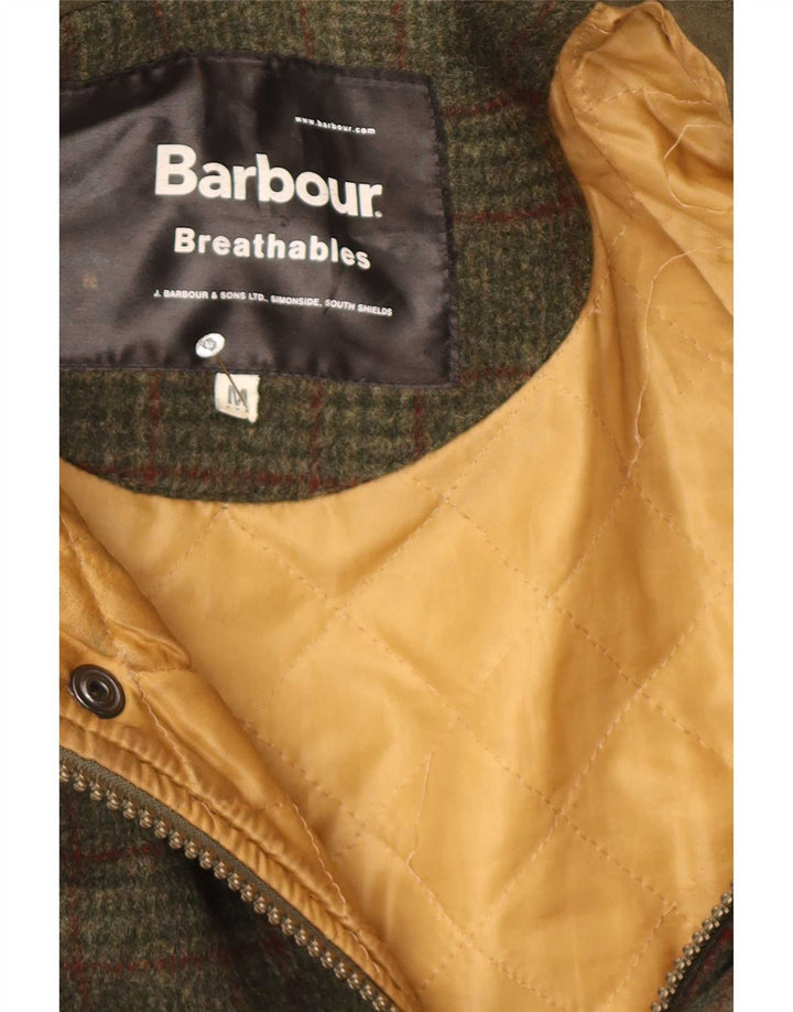 Giacca da uomo Barbour Utility UK 38 lana scozzese media kaki