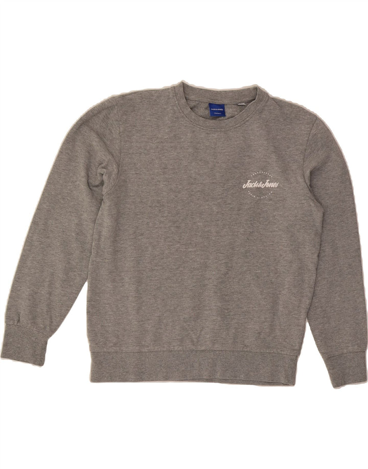 JACK & JONES Mens Sweatshirt Jumper Small Grey Cotton Vintage Jack & Jones and Second-Hand Jack & Jones from Messina Hembry 