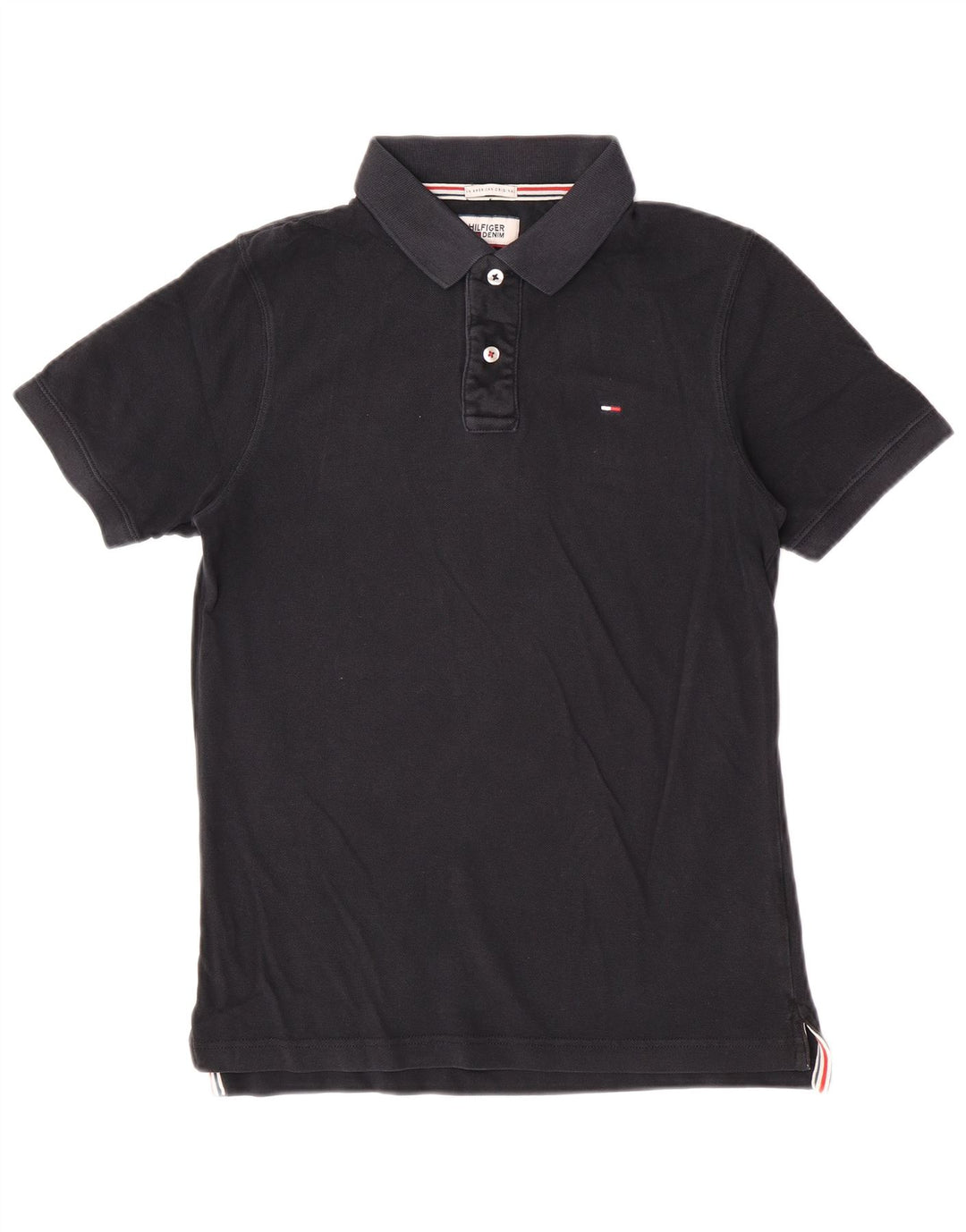 Polo da uomo Tommy Hilfiger in cotone nero medio