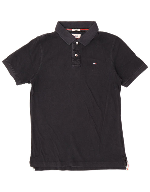 Polo da uomo Tommy Hilfiger in cotone nero medio