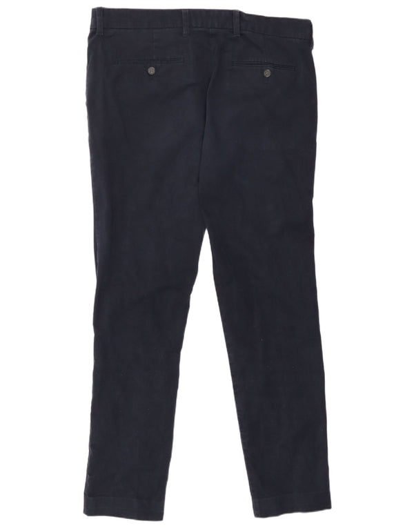 Pantaloni chino slim fit da uomo Marks & Spencer W36 L30 cotone blu navy