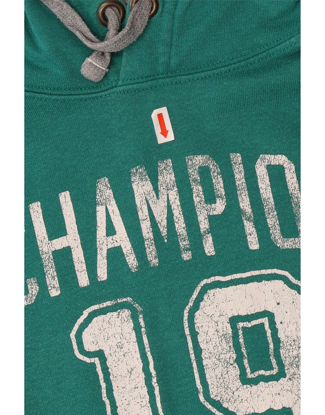 Maglione con cappuccio grafico da uomo CHAMPION grande in cotone verde