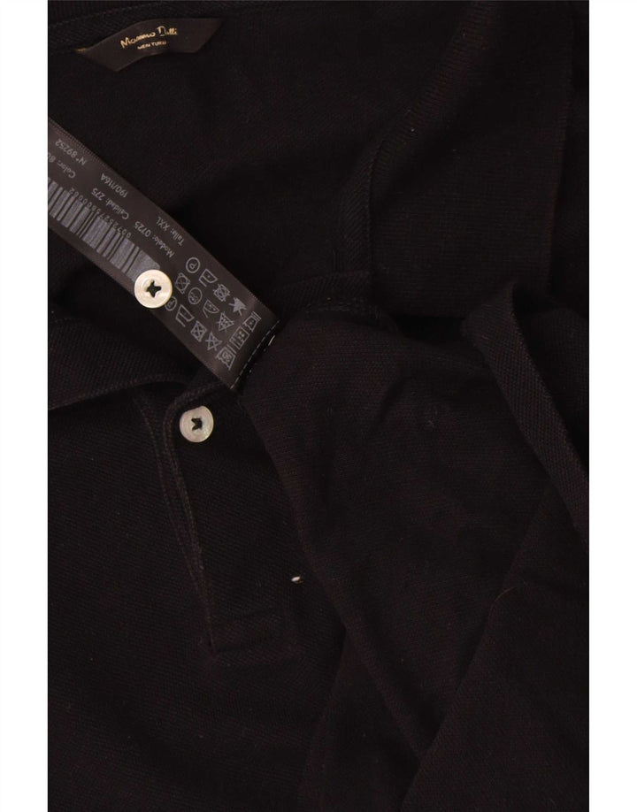 Polo da uomo Massimo Dutti 2XL cotone nero