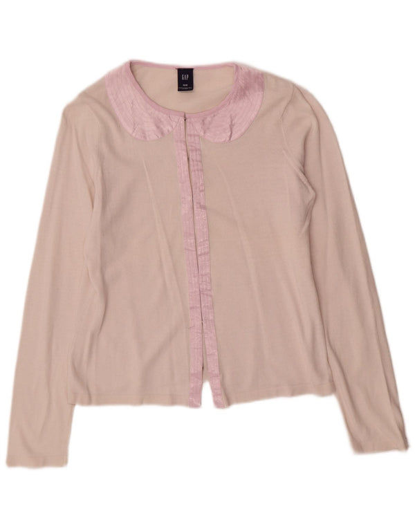 Maglione cardigan corto da donna Gap UK 12 Cotone color block rosa medio