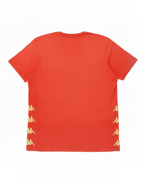T-shirt grafica da uomo Kappa Top 2XL in cotone rosso