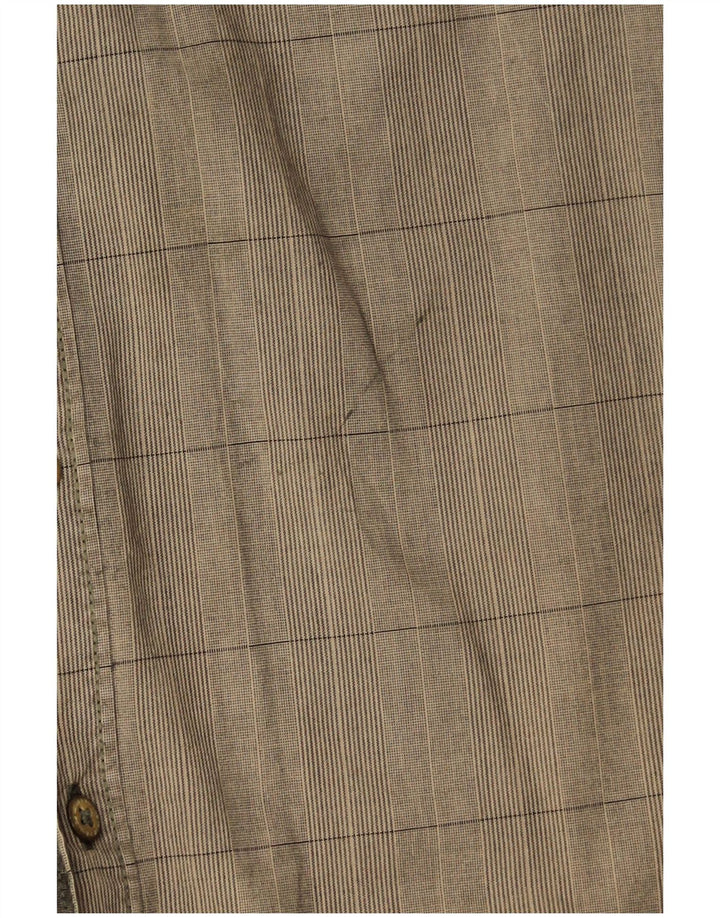 CAMEL ACTIVE Camicia da uomo vestibilità regolare XL in cotone a quadri kaki