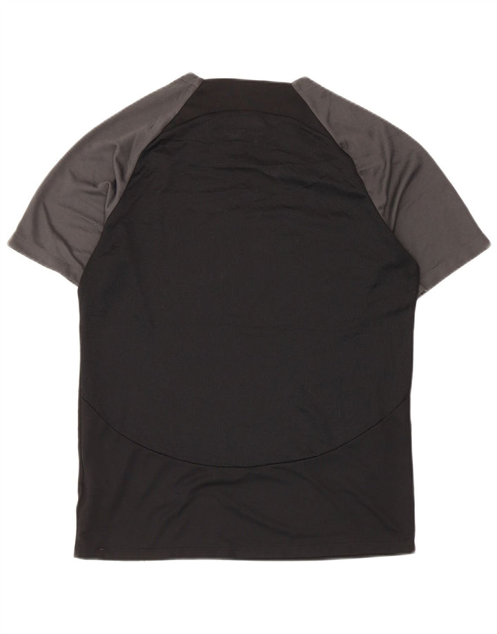 T-shirt Nike da uomo Dri Fit, top in poliestere color block medio nero