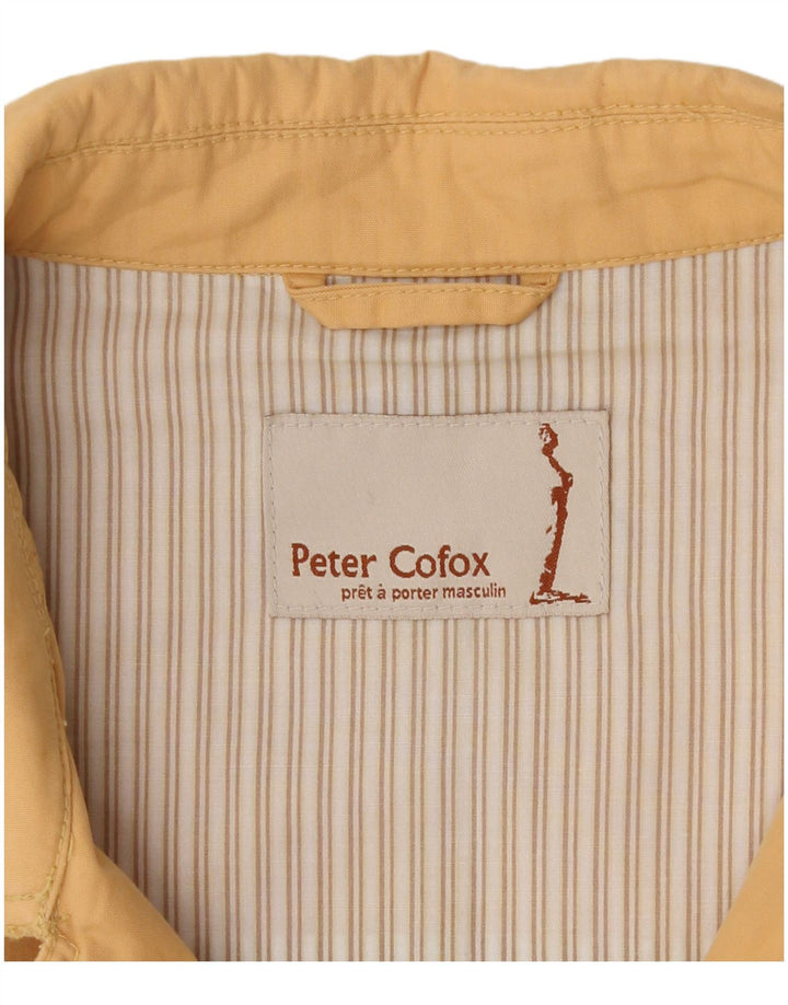 PETER COFOX Mens Utility Jacket UK 40 Large Yellow