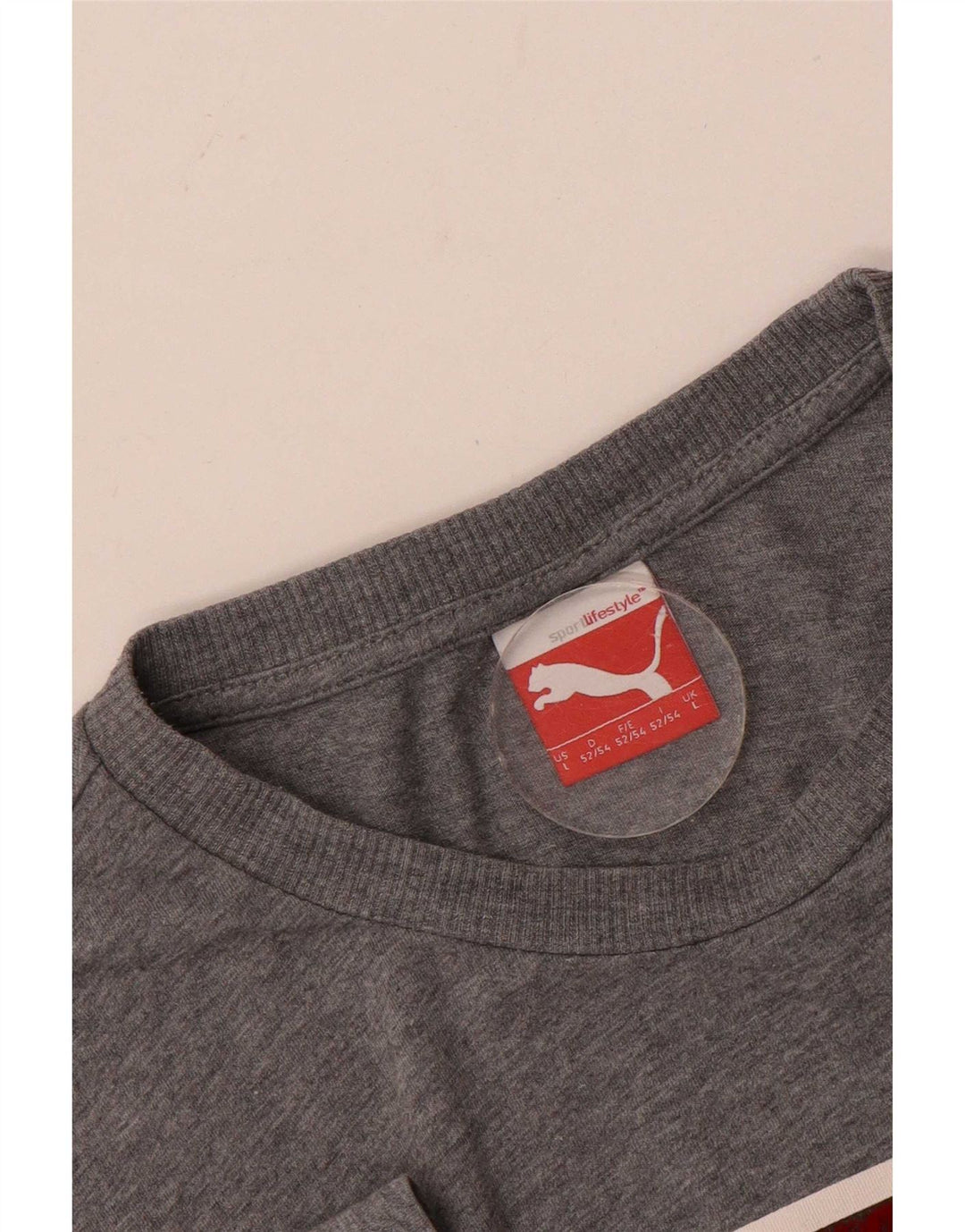T-shirt grafica da uomo Puma Large grigia
