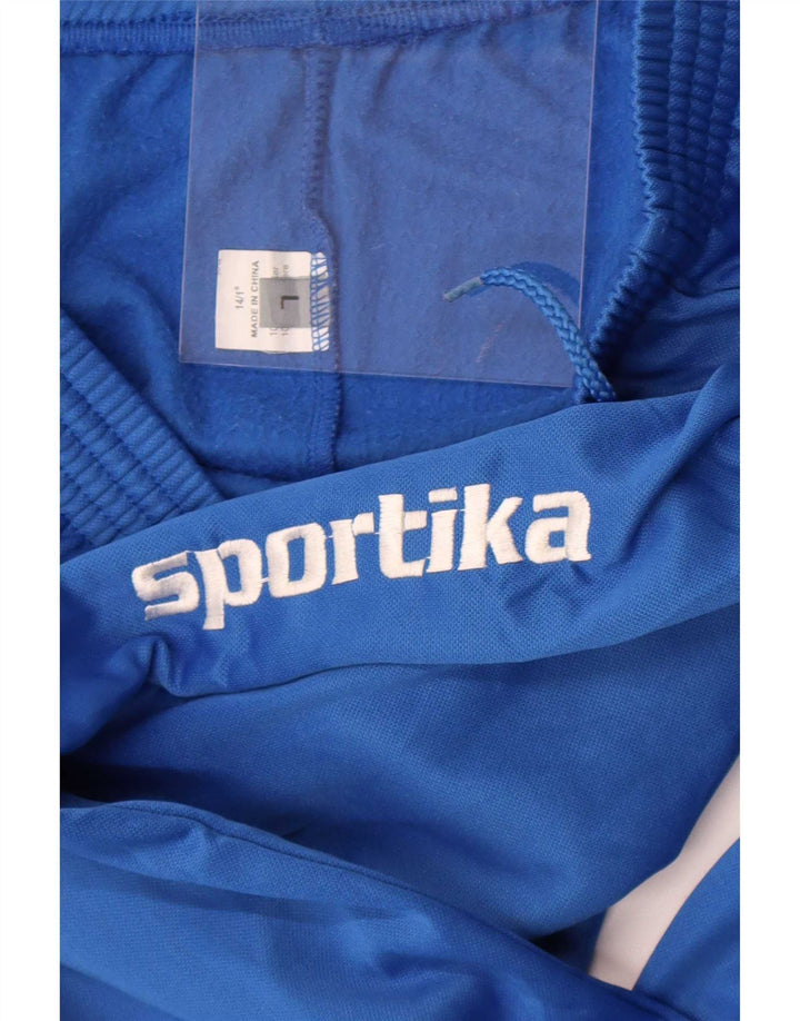 Pantaloni da tuta con grafica vintage da uomo, pantaloni da jogging, grandi in poliestere blu