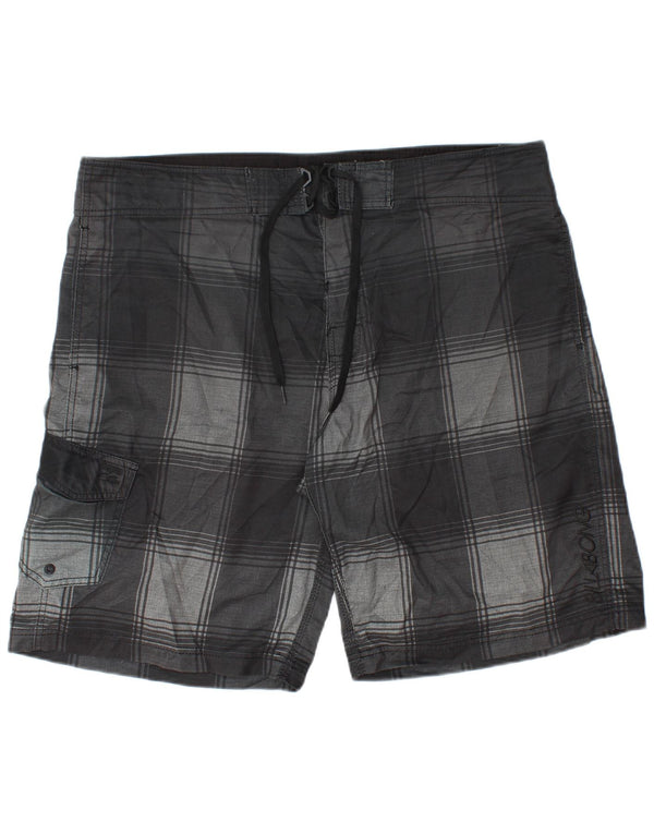 Pantaloncini da bagno da uomo Billabong XL poliestere nero a quadri