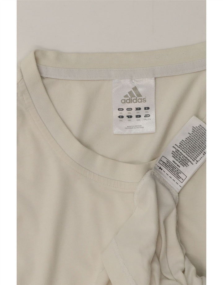 T-shirt da uomo Adidas Top 2XL cotone bianco