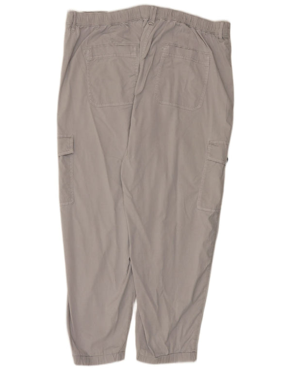 Pantaloni cargo da jogging da donna Marks & Spencer UK 20 2XL W40 L27 Grigio