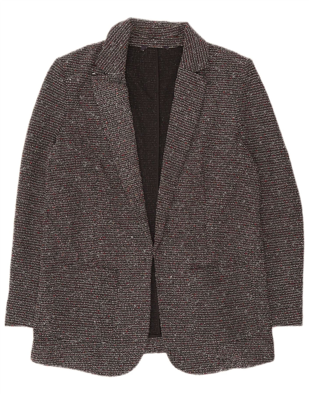 Giacca Marks & Spencer da donna Open Blazer UK 12 media nera screziata
