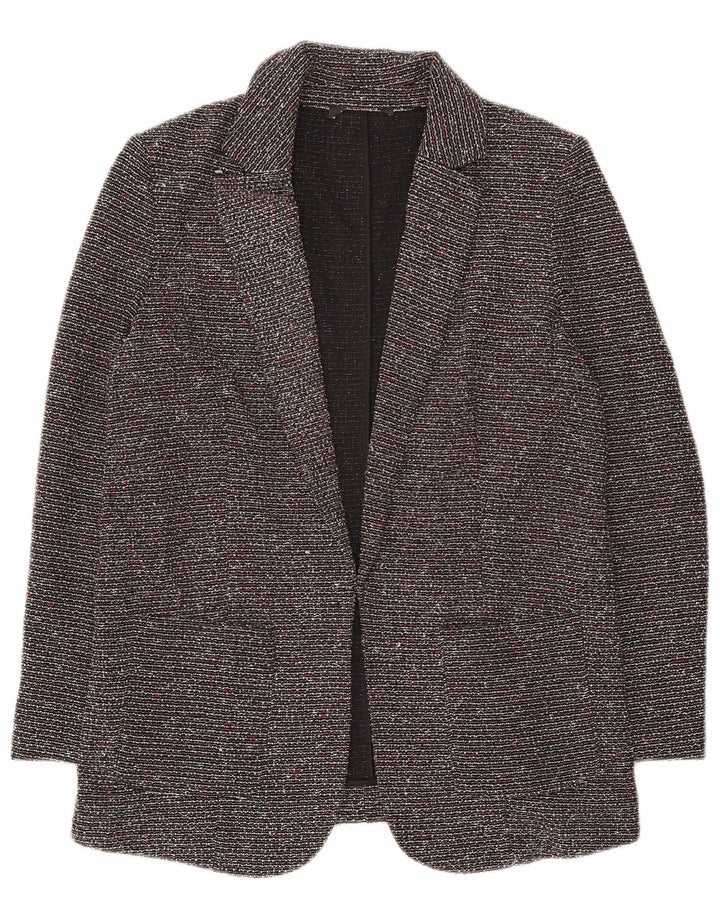 Giacca Marks & Spencer da donna Open Blazer UK 12 media nera screziata
