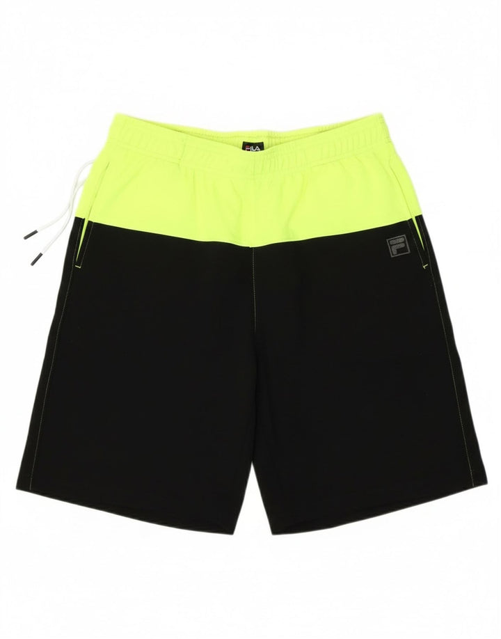 Pantaloncini sportivi Fila da bambino 15-16 anni Poliestere color block nero