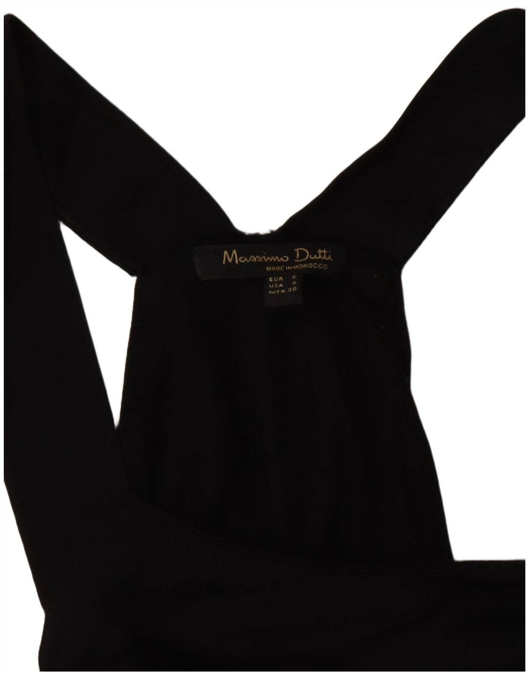 Abito lungo senza maniche da donna Massimo Dutti UK 10 piccolo nero