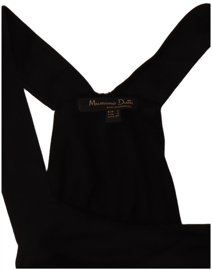 Abito lungo senza maniche da donna Massimo Dutti UK 10 piccolo nero