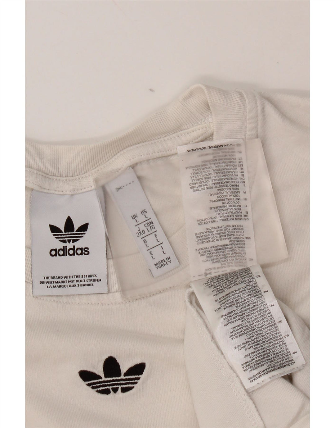 T-shirt grafica da uomo Adidas Top grande in cotone bianco