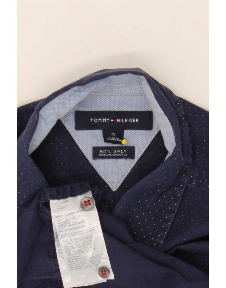 Camicia da uomo Tommy Hilfiger cotone maculato medio blu navy
