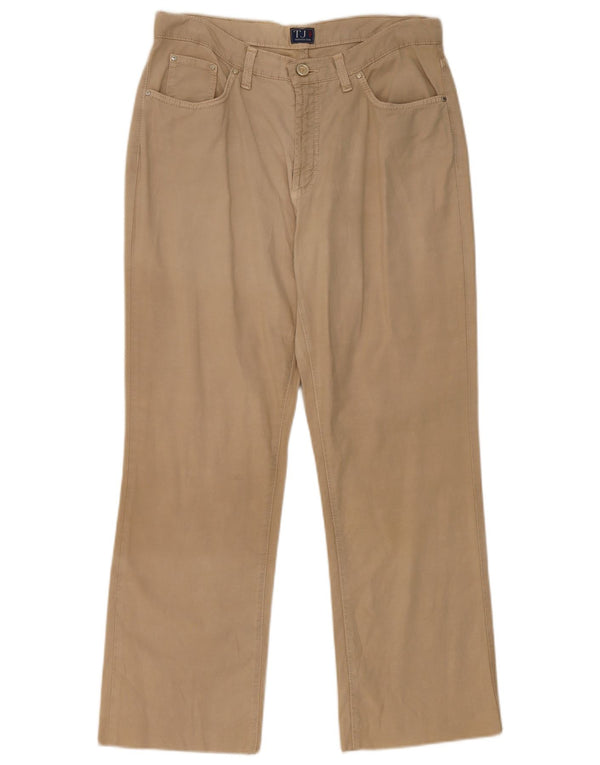 Pantaloni Casual Crop Donna Trussardi W31 L26 Cotone Beige