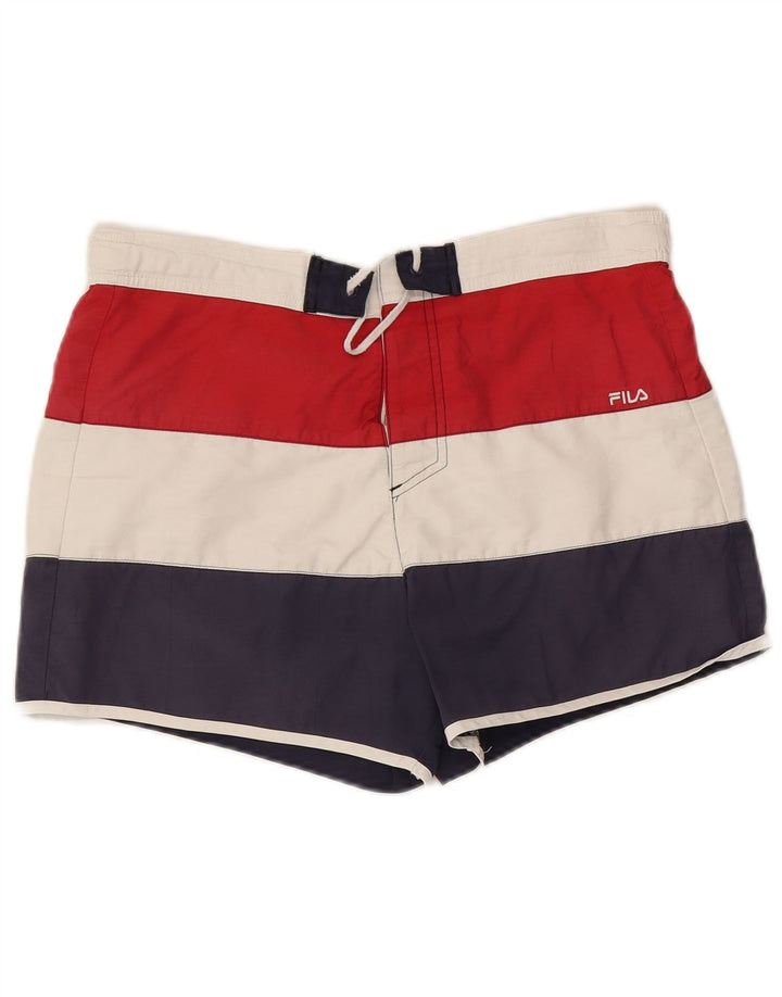 Pantaloncini da bagno da uomo Fila, poliestere color block medio multicolore