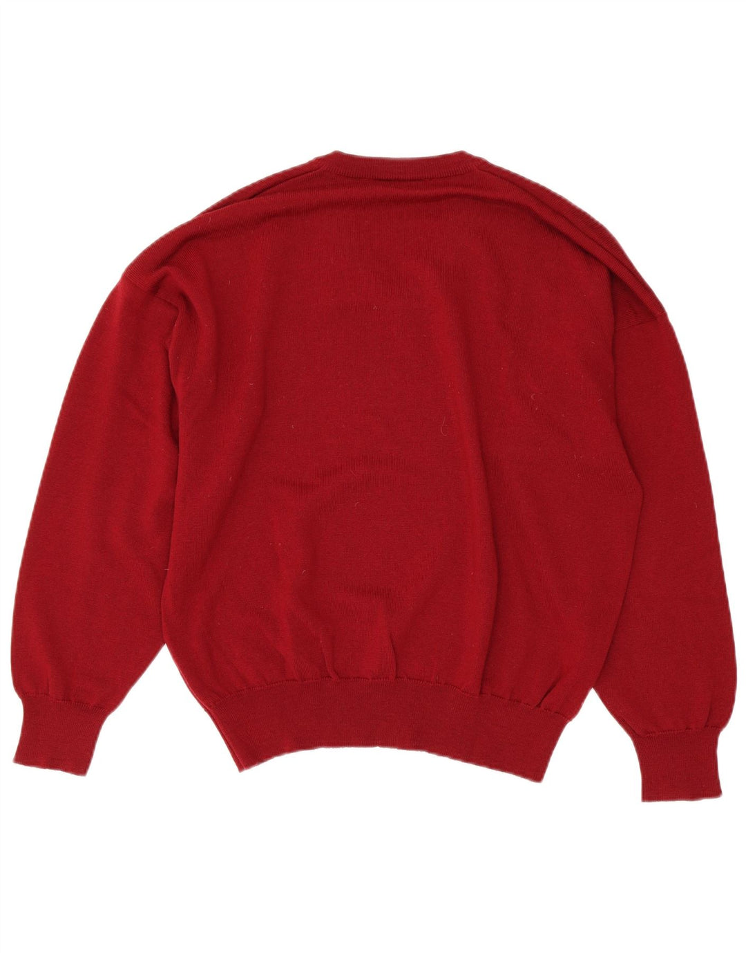 Maglione da uomo con scollo a V Lacoste taglia 5 grande lana vergine rossa