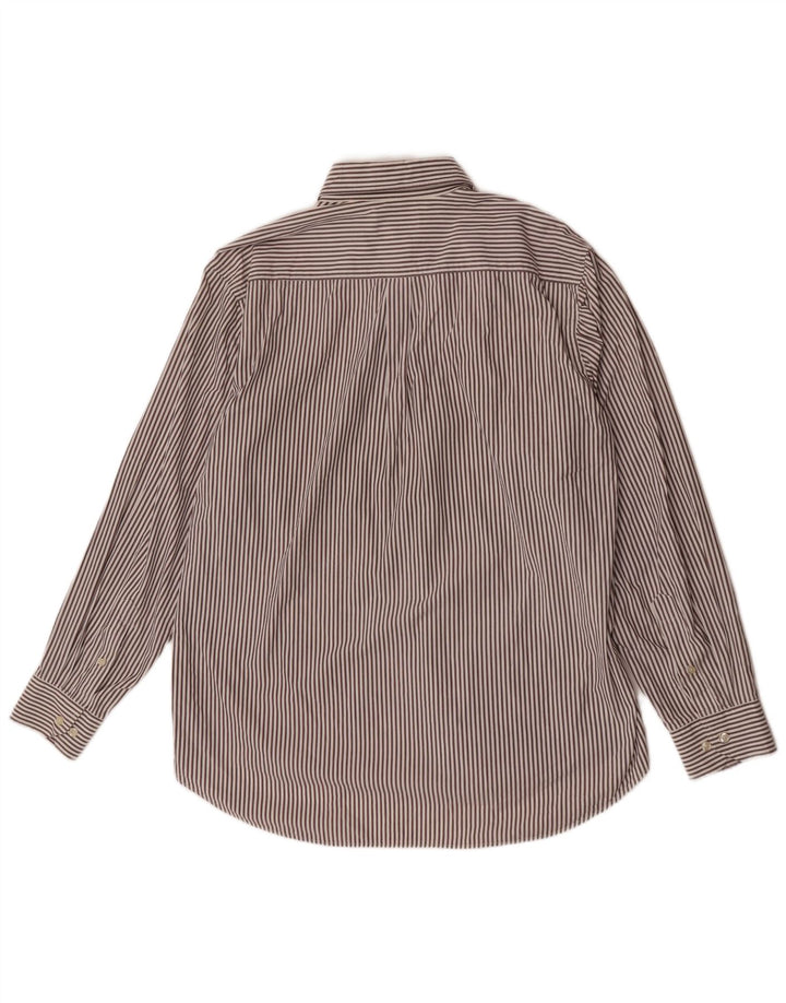 Camicia Fila Uomo XL Cotone Gessato Marrone