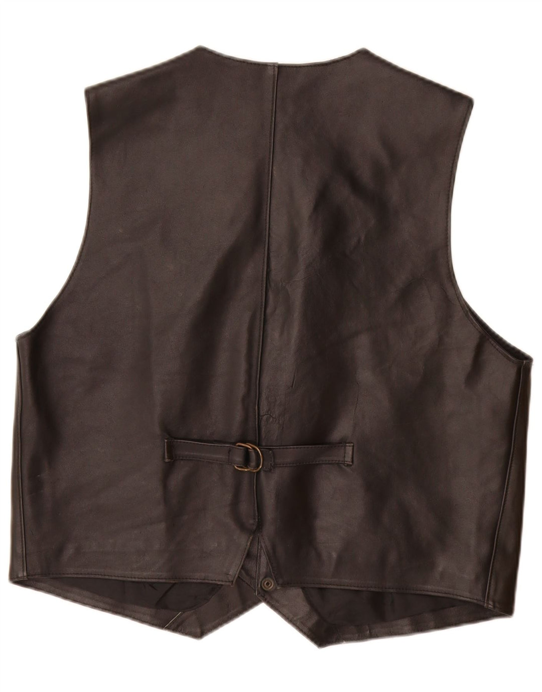 Gilet in pelle da uomo VINTAGE in pelle nera media