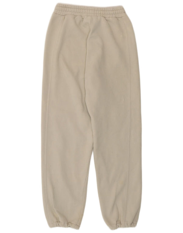 Pantaloni della tuta da donna Zara Joggers UK 8 Small Bianco sporco